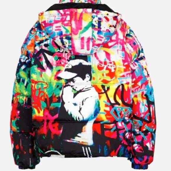 Tango Hotel Brandalised Boy Praying Puffer Jacket - Limited Edition Sz: L - Picture 2 of 12